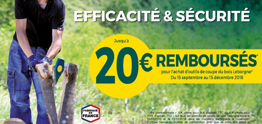 Jardin : Promotion Automne 2018 - Coupe du bois