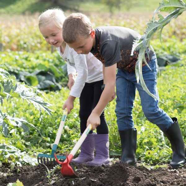 Outils de jardinage enfant : Pelle Râteau Fourche Arrosoir Enfant