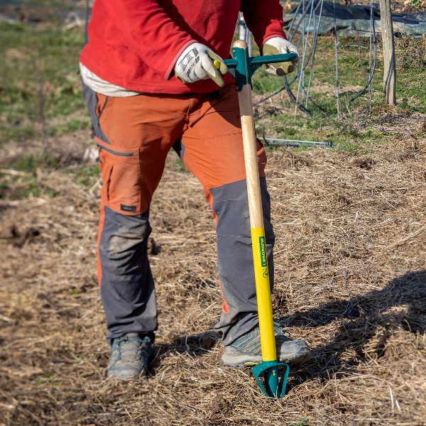 Outil de jardin ergonomique à long manche (Houe)