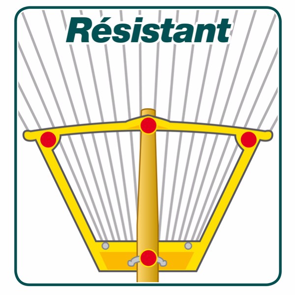 Râteau Multiservices fil rond Duopro 4