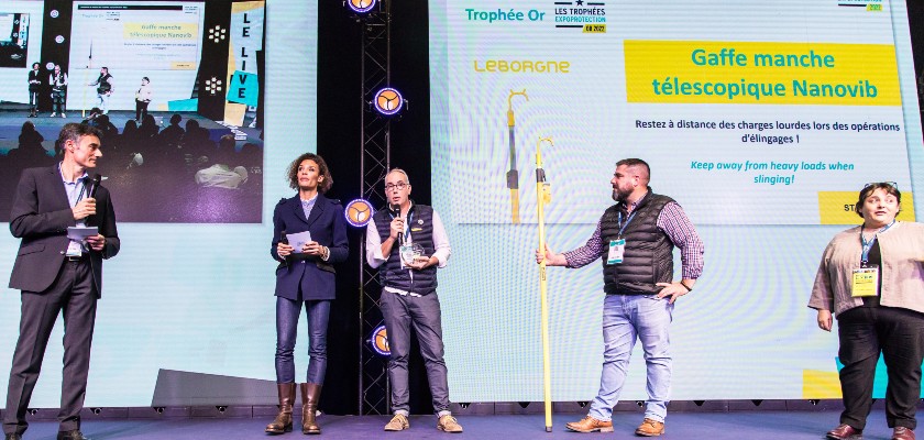 Salon Expoprotection 2022 : Leborgne remporte le Trophée d’or de la catégorie « Prévention » pour sa gaffe manche télescopique Nanovib®