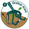 Griffe 3 dents + grattoir oscillant naturOvert